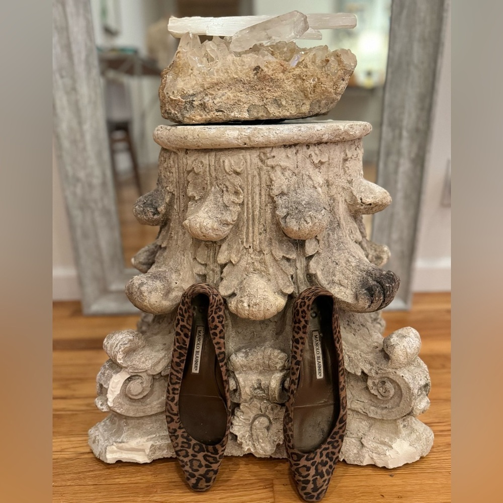 Manolo Blahnik leopard print flats